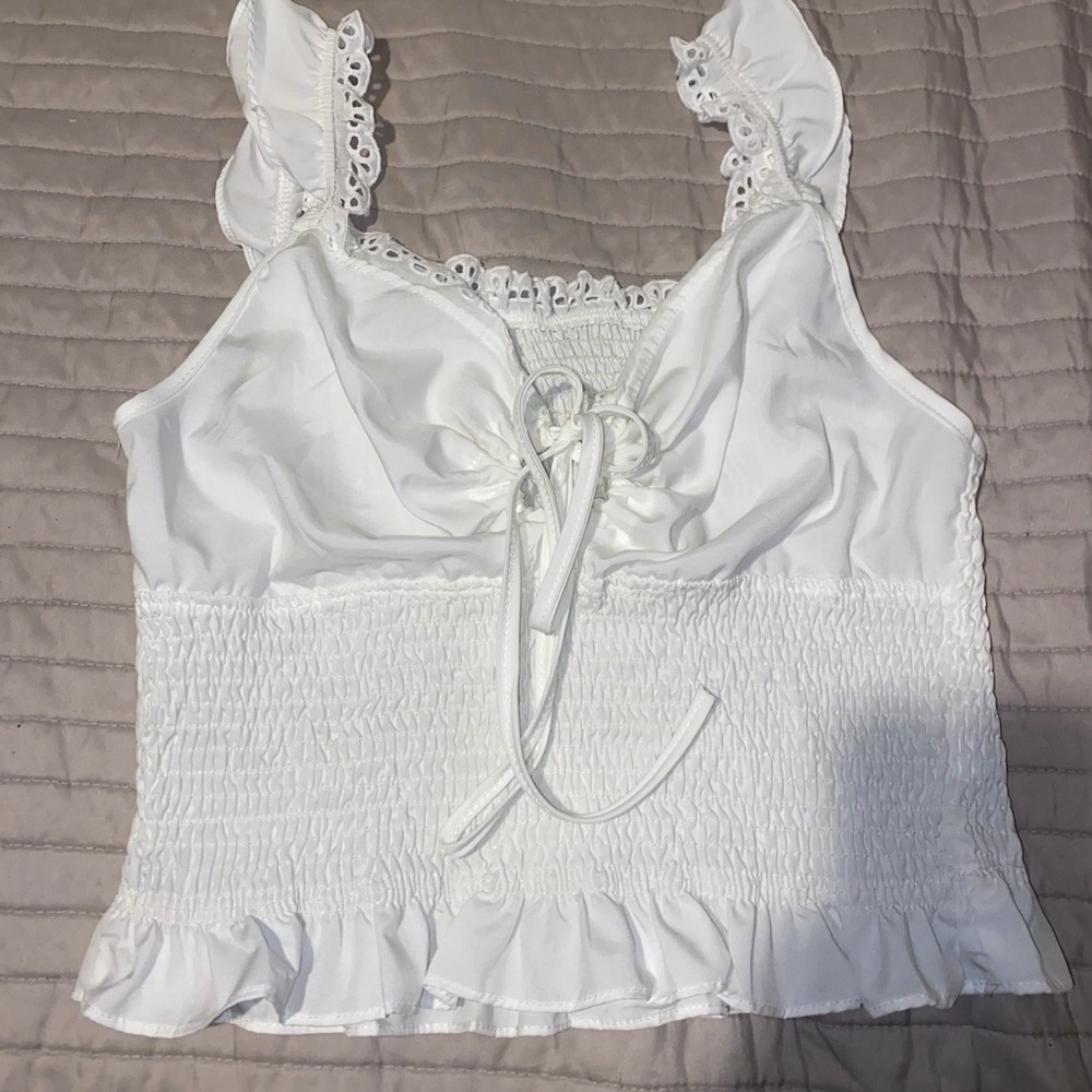 white tank top